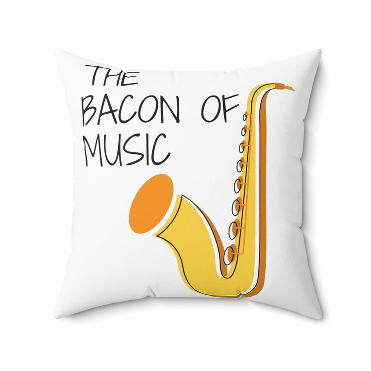 Novelty Musical Instrument Clarinet Musician Hilarious Saxophonists Maestro Spun Polyester Square Pillow