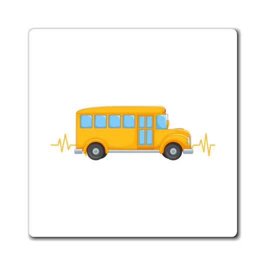 Novelty Heartbeats Students Transportation Motorbus Schooling Hilarious Fieldtrip University Shuttle Academy Magnets