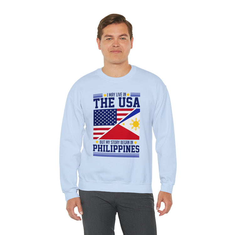 Funny American Filipinos Sarcastic Filipino Mockery USA Unisex Crewneck Sweatshirt