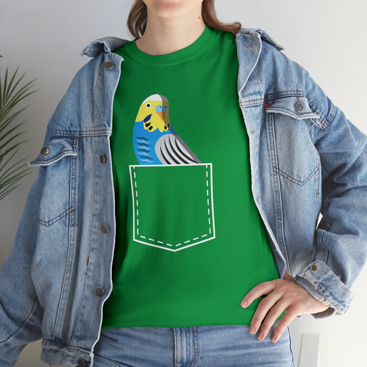 Shirt Funny Parakeets And Parrots Enthusiasts Bird Lovers Feathered Friends Enrichment T-Shirt Unisex Heavy Cotton Tee