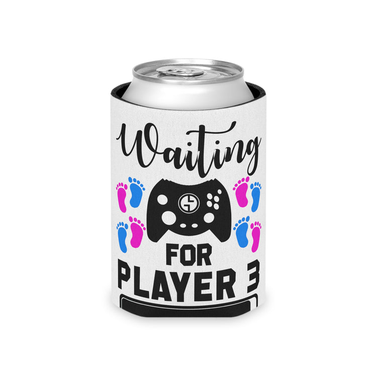 Waiting For Player Three Funny Maternity Can Cooler