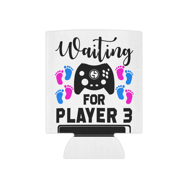 Waiting For Player Three Funny Maternity Can Cooler