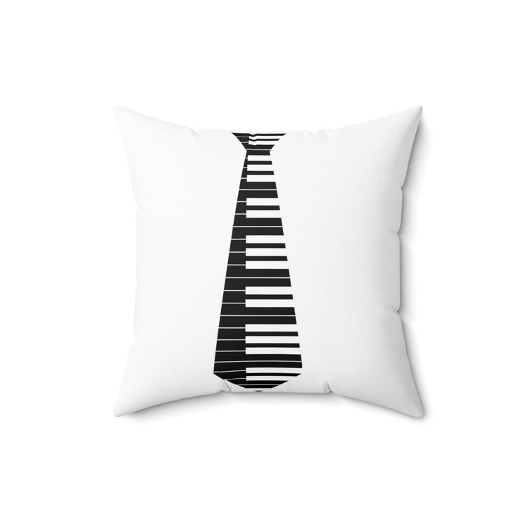 Humorous Pianists Violinist Ties Songwriters Pun Spun Polyester Square Pillow