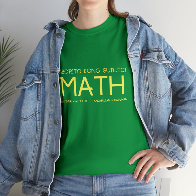 Shirt Funny Math Meryenda Almusal Tanghalian Hapunan Pinoy Food T-Shirt Unisex Heavy Cotton Tee