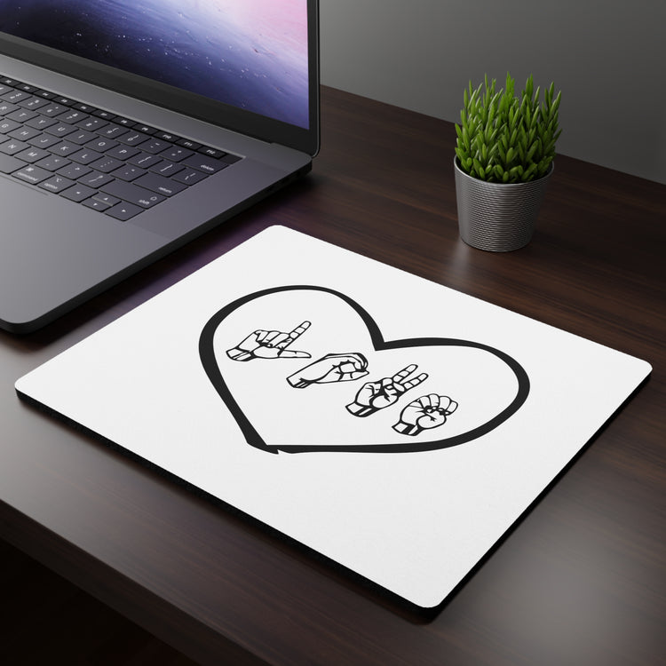 Novelty Hand Signals Gesture Hearts Day Passion Humorous Fondness Endearment Men Women  Rectangular Mouse Pad