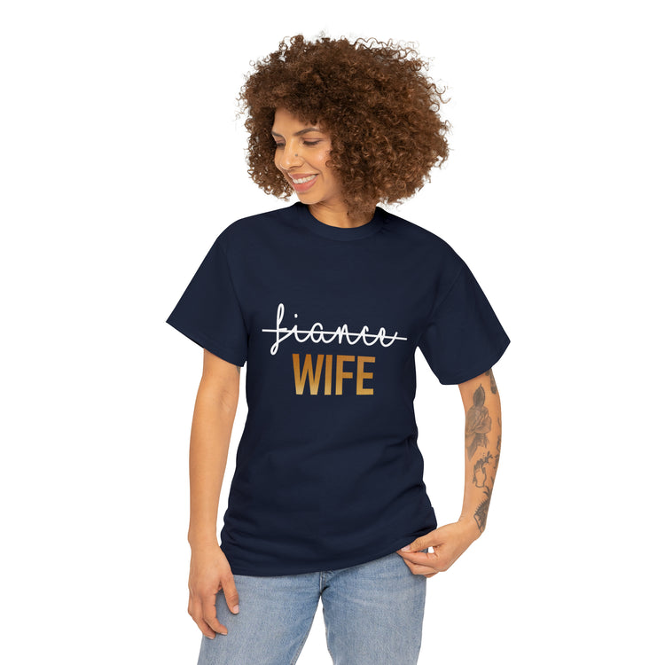 Shirt Funny Fiance Wife Gift Engagement Proposal Marriage Gift T-Shirt Unisex Heavy Cotton Tee