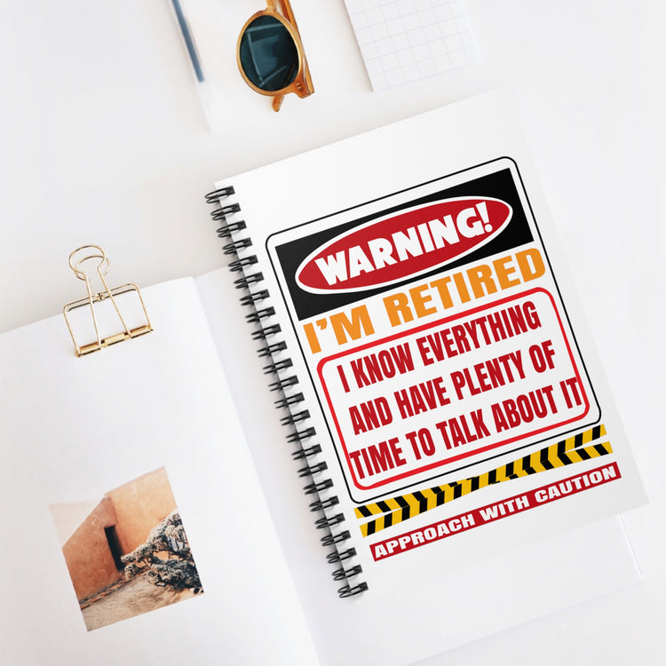 Humorous Warning I'm Retired Grandmother Spiral Notebook - Ruled Line