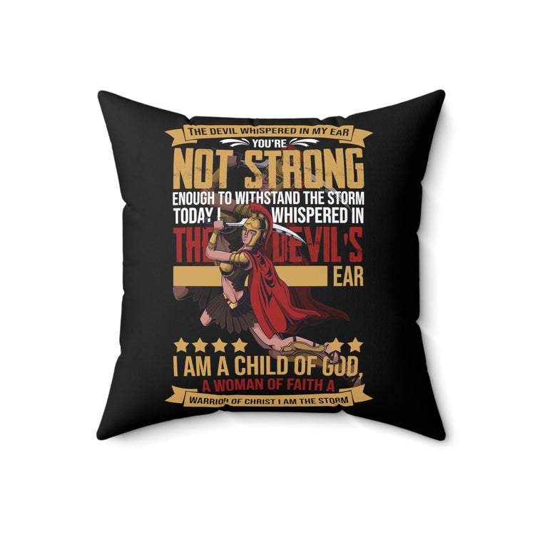 Inspiring Christianity Statements Inspirational Religious Vintage Pastor Spun Polyester Square Pillow