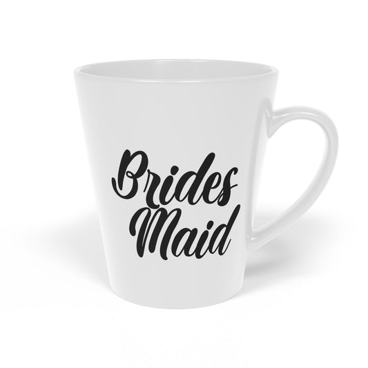 Hilarious Wedding Bridesmaid Sarcastic Illustration Saying Funny Latte Mug, 12oz