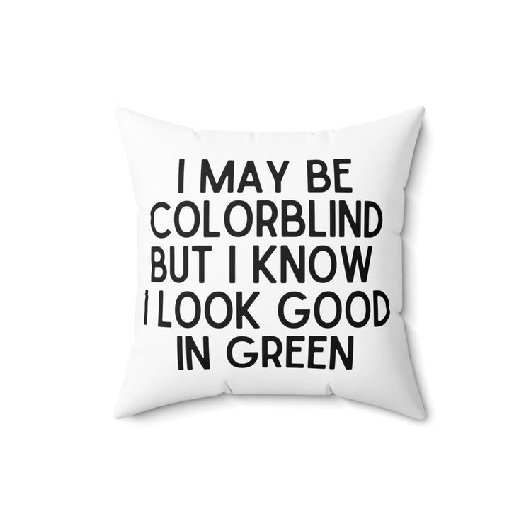 Novelty Colorblind Daltonism Eye Disorders Colour-Blindness Eyesight Spun Polyester Square Pillow