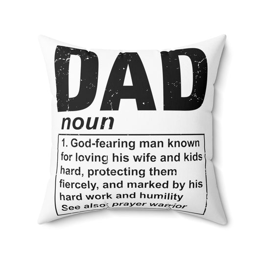 Novelty Christianism Christianity Religious Daddy Parent Spun Polyester Square Pillow