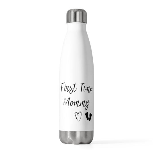 First Time Mommy Future Mom Shirt | Maternity T Shirt | Maternity Clothes | Baby Bump Shirt 20oz Insulated Bottle