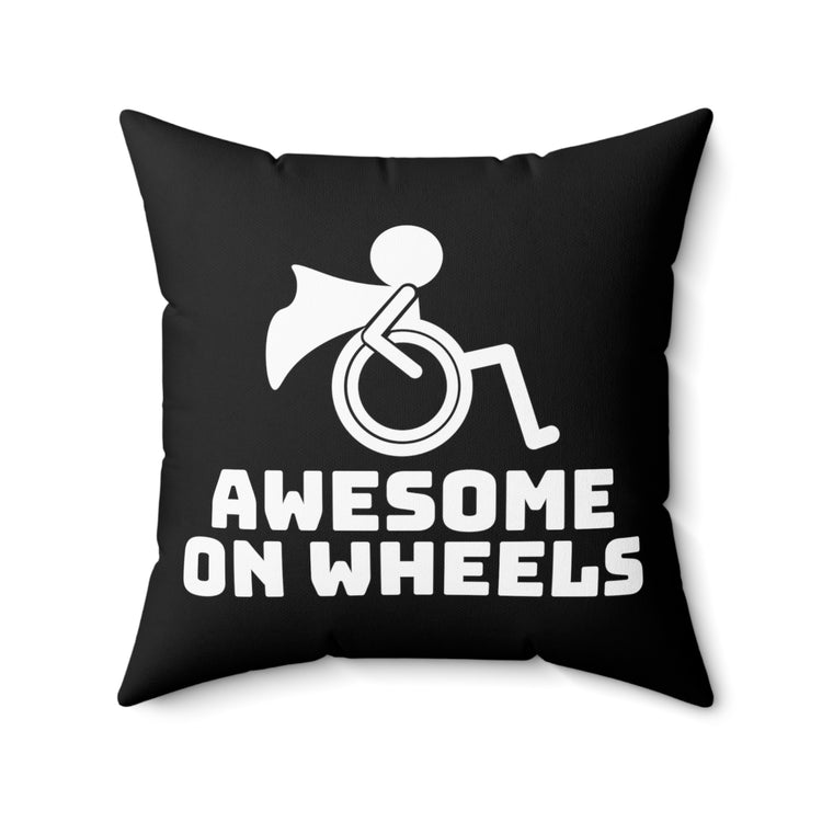 Novelty Person With Disability Pride Greatness Wellness Stroller Pushchairs Trolley Spun Polyester Square Pillow