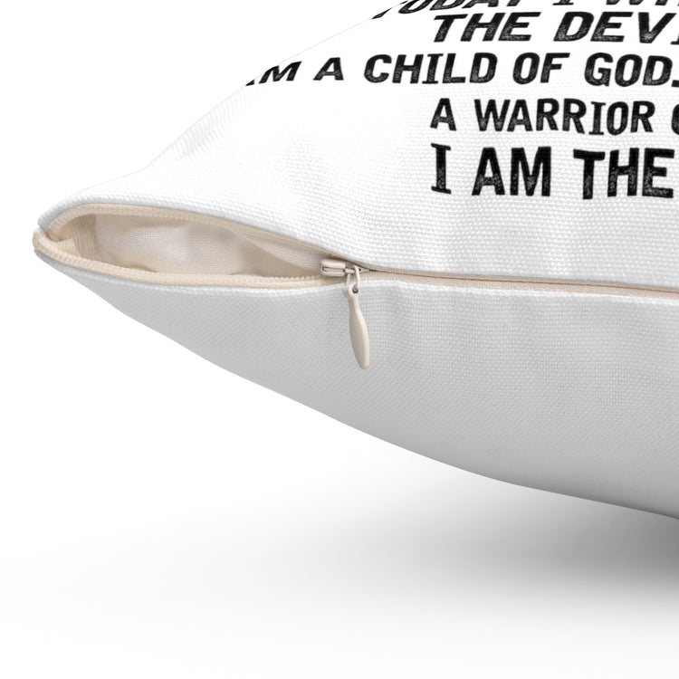 Inspirational Fighting Prayer Statements Catholic Love Spun Polyester Square Pillow