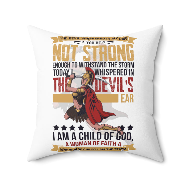 Inspiring Christianity Statements Devotee Vintage Pastor Spun Polyester Square Pillow