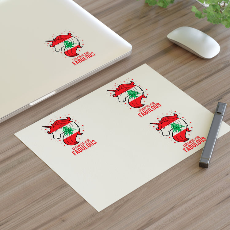 Humorous Lebanese Christmas Magical Horse Nationalistic Holidays Sticker Sheets