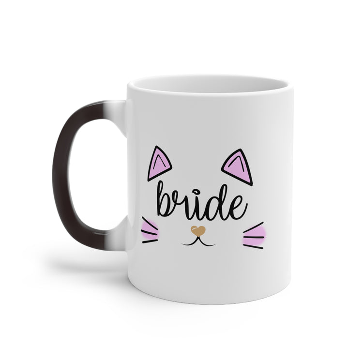 Bride Cat Bachelorette Team Bride Bridal Party Shower Color Changing Mug