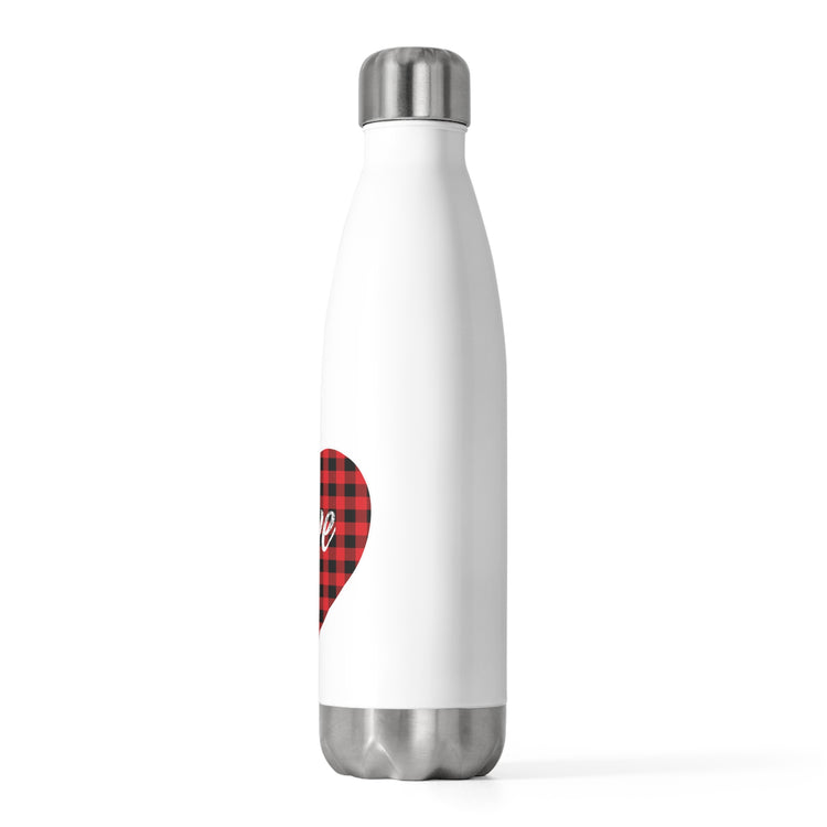 buffalo plaid heart 2 20oz Insulated Bottle