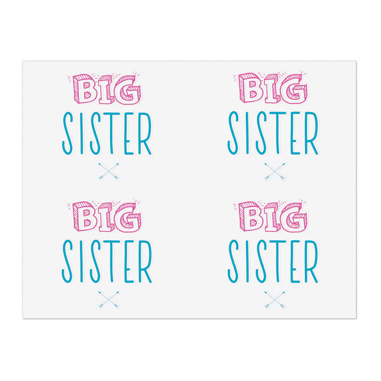 Big Sister Announcement Little Sticker Sheets