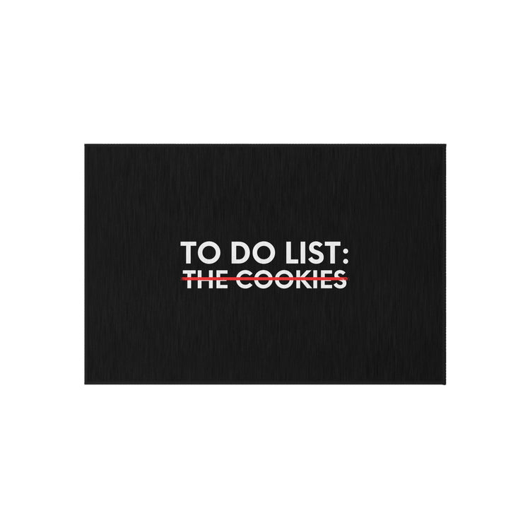 Funny Saying To Do List The Cookies Christmas Women Men Gag Novelty  To Do List The Cookies Christmas Wife  Outdoor Rug