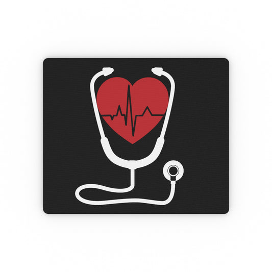 Novelty Medical Appreciate Graphic Tee Shirt Gift Cool Heartbeat Care Nurse Nursing Medical Men Women T Shirt Rectangular Mouse Pad