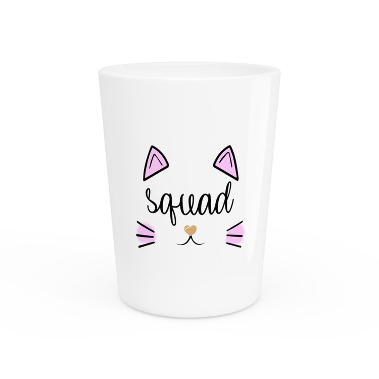 Squad Cat Bachelorette Team Bride Shirt Bridal Party Shower Gift Bridesmaid Shirts Shot Glass