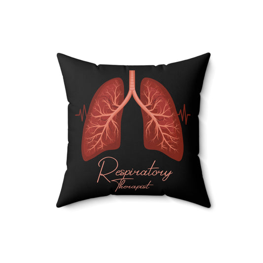 Hilarious Respiratory Therapist Cardiopulmonary Breathing  Cardiologist Physician  Fan Spun Polyester Square Pillow