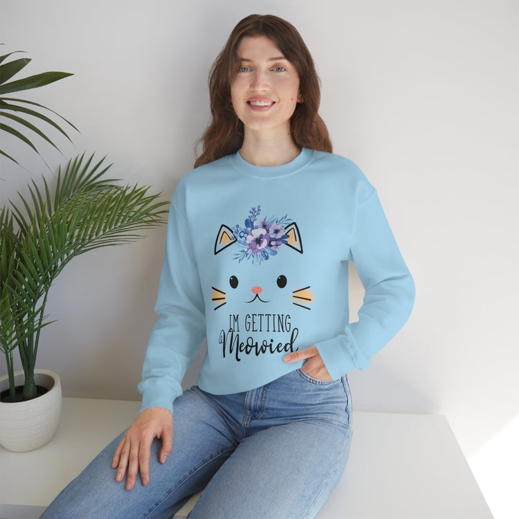 Hilarious Fiance Engagement Sarcastic Kitten Statements Humorous Nuptials Mockeries Gags Unisex  Crewneck Sweatshirt