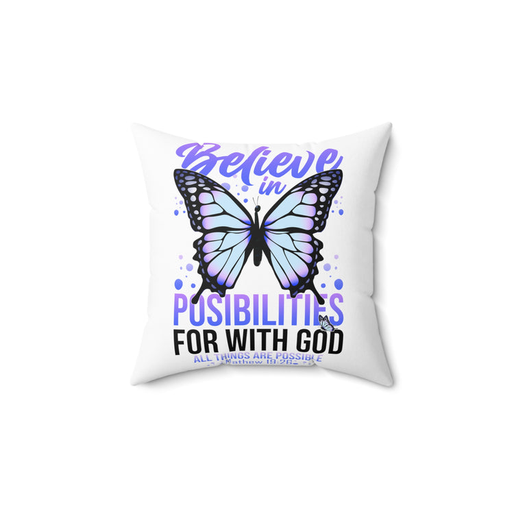 Inspiring Fighting Prayer Christians Uplifting Pastor Spun Polyester Square Pillow