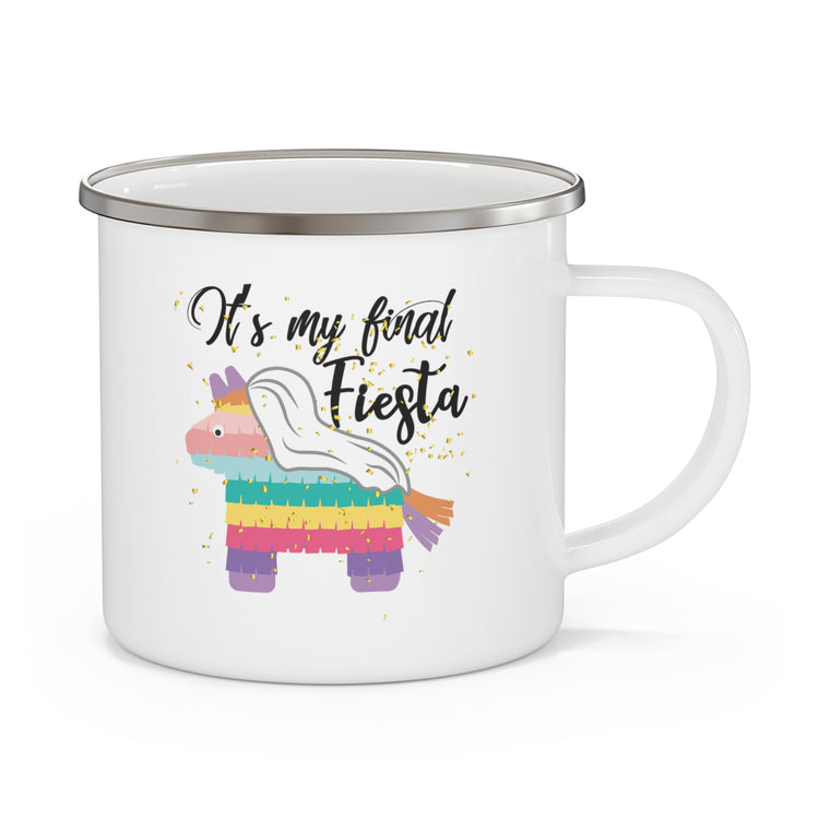 Funny Bridal Wedding Mexico Engagement Mexican Bride Party Enamel Camping Mug