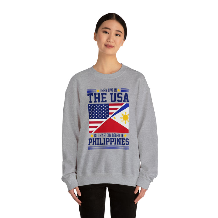 Funny American Filipinos Sarcastic Filipino Mockery USA Unisex Crewneck Sweatshirt