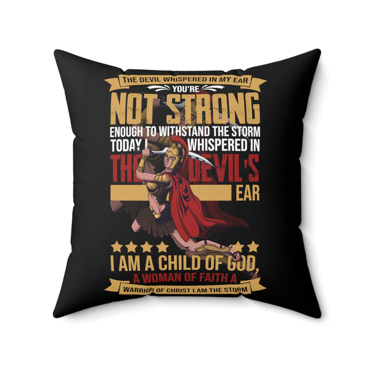 Inspiring Christianity Statements Inspirational Religious Vintage Pastor Spun Polyester Square Pillow