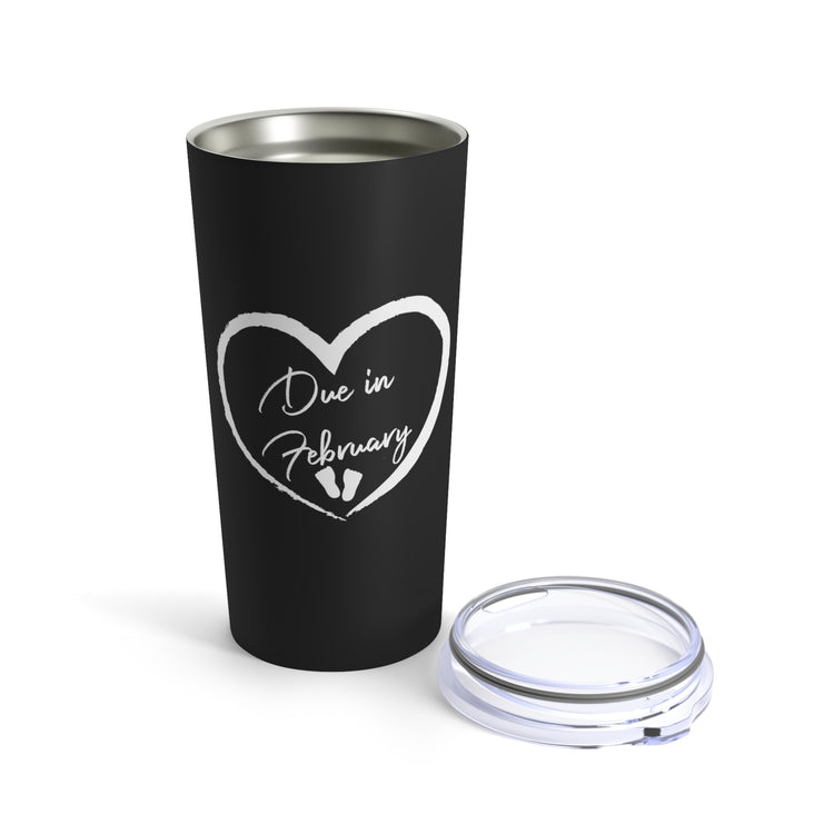 Due In February Future Mom Baby Bump Tumbler 20oz