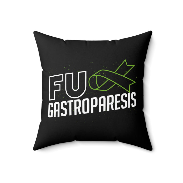 Hilarious Gastroparesis Gastric Overcomer Acknowledgement Spun Polyester Square Pillow