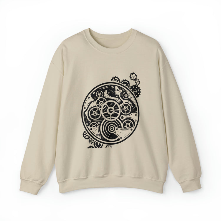 Vintage Steampunk Clock Mechanical Sarcastic Gears Machines Unisex Crewneck Sweatshirt