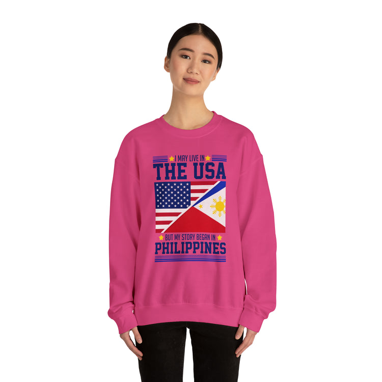 Funny American Filipinos Sarcastic Filipino Mockery USA Unisex Crewneck Sweatshirt