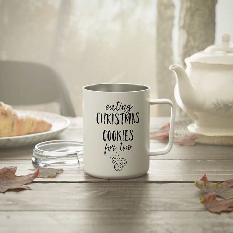 Humorous Christmastide Parenting Experiences Sarcastic Insulated Coffee Mug, 10oz