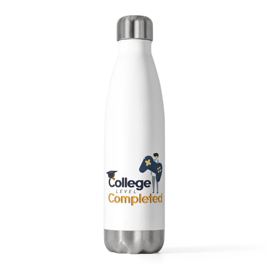 Humorous College Level Complete Graduating Student Gamer Graduate Gaming T Shirt 20oz Insulated Bottle