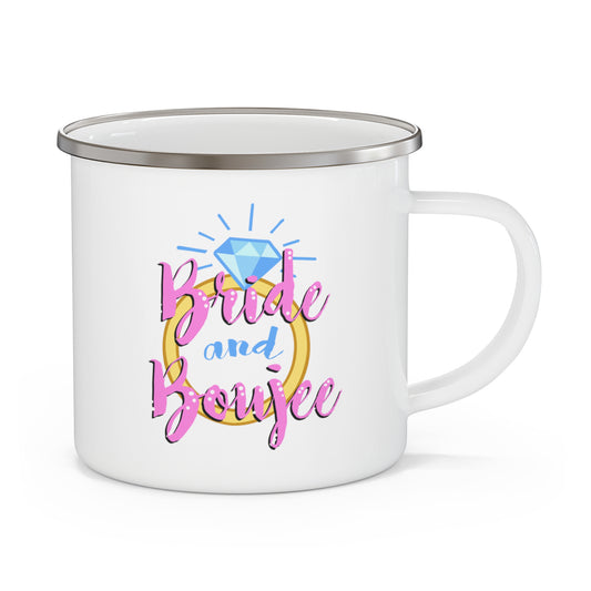 Humorous Drinking Bride Sarcastic Engagement Bridal Funny Enamel Camping Mug