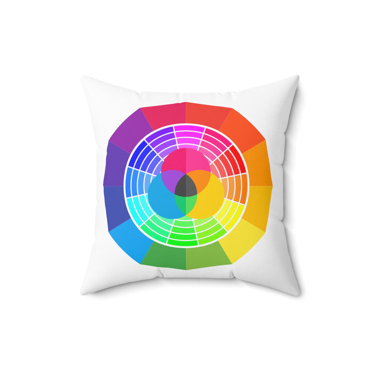 Humorous Portraitist Artistic Collection Geometric Animator Dauber Spun Polyester Square Pillow