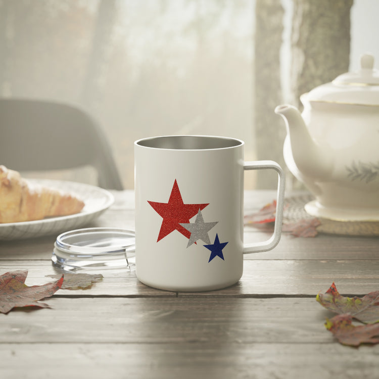 Three Stars Fourth Of July Insulated Coffee Mug, 10oz