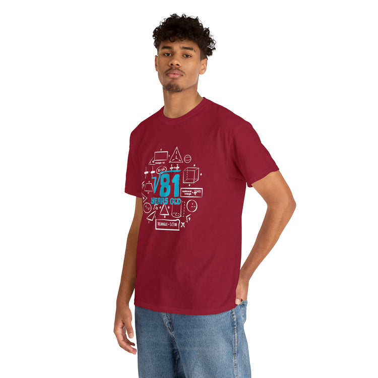 Shirt Funny Square Root 9th Birthdays Graphic Math Geek Numerical T-Shirt Unisex Heavy Cotton Tee