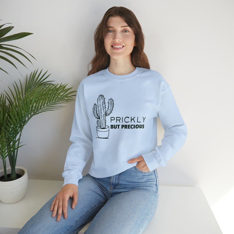 Funny Prideful Sarcastic Introverts Saying Girl Cactus Gag Unisex Crewneck Sweatshirt