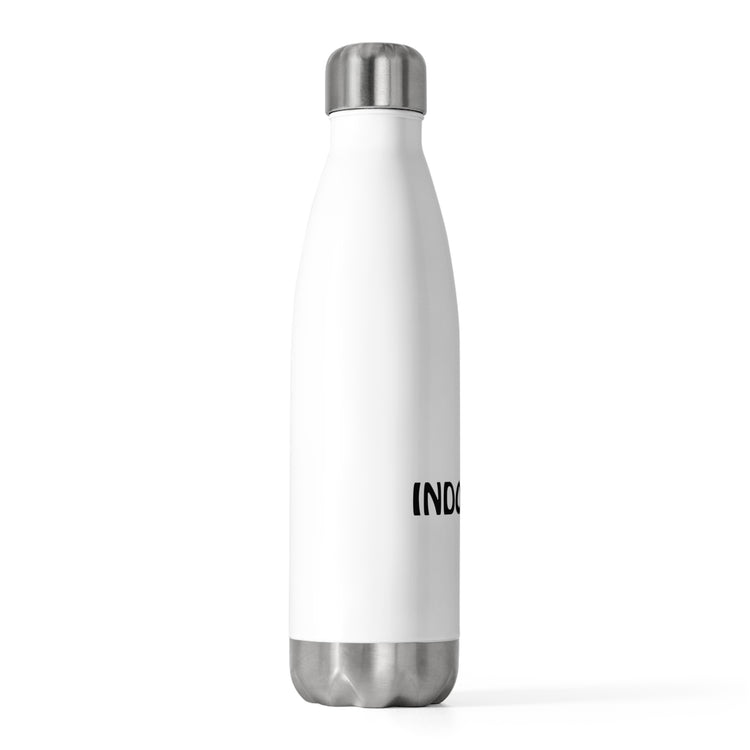 Indoorsy Introvert T Shirt Gift For Her Him Best Friend Gift Funny Tee Shirts 20oz Insulated Bottle