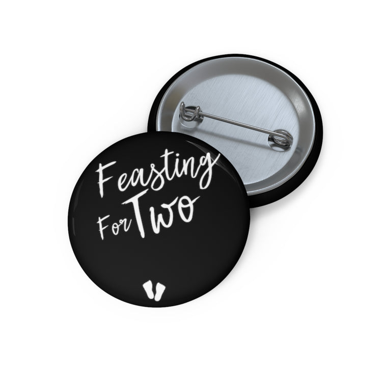 Feasting For Two Tank Top Maternity Clothes Custom Pin Buttons