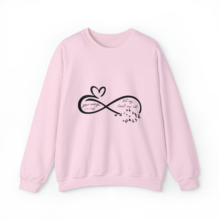 Vintage Memorial Heart Love Sign Grieving Illustration Wife Unisex Crewneck Sweatshirt