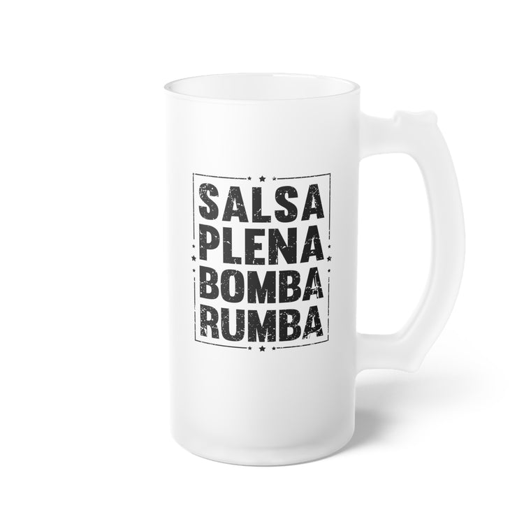 Humorous Dancing Danseuse Merengue Bachata Cumbia Frosted Glass Beer Mug