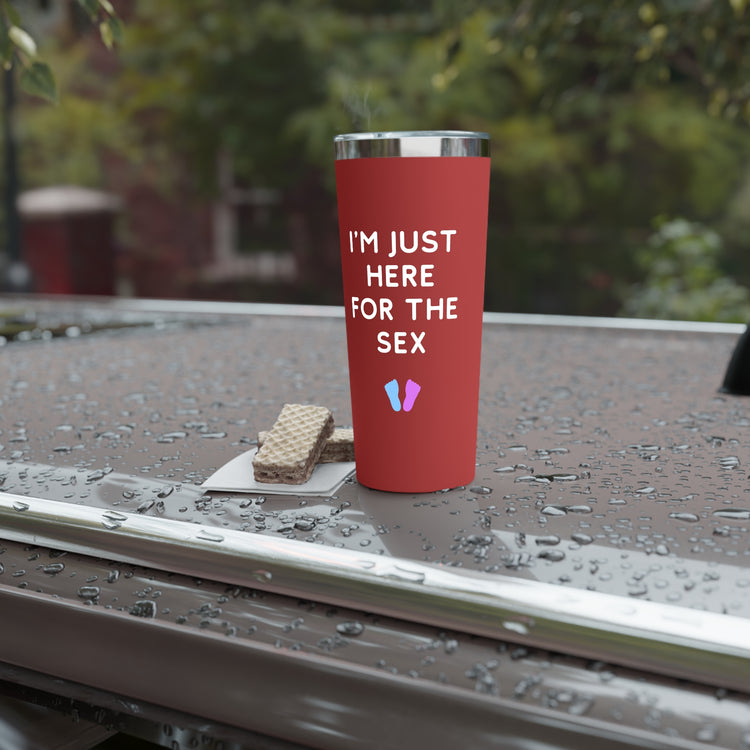 I'm Just Here For The Sex Gender Reveal Copper Vacuum Insulated Tumbler, 22oz