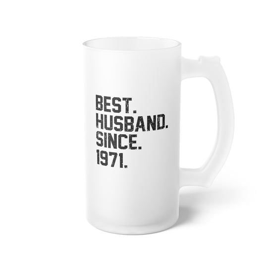 Hilarious Supportive Husband Spouses Marriage Partner Marry Boyfriend Frosted Glass Beer Mug