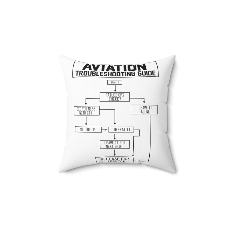 Humorous Aircraft Aircrews Airplane Airship Aviator Lover Spun Polyester Square Pillow